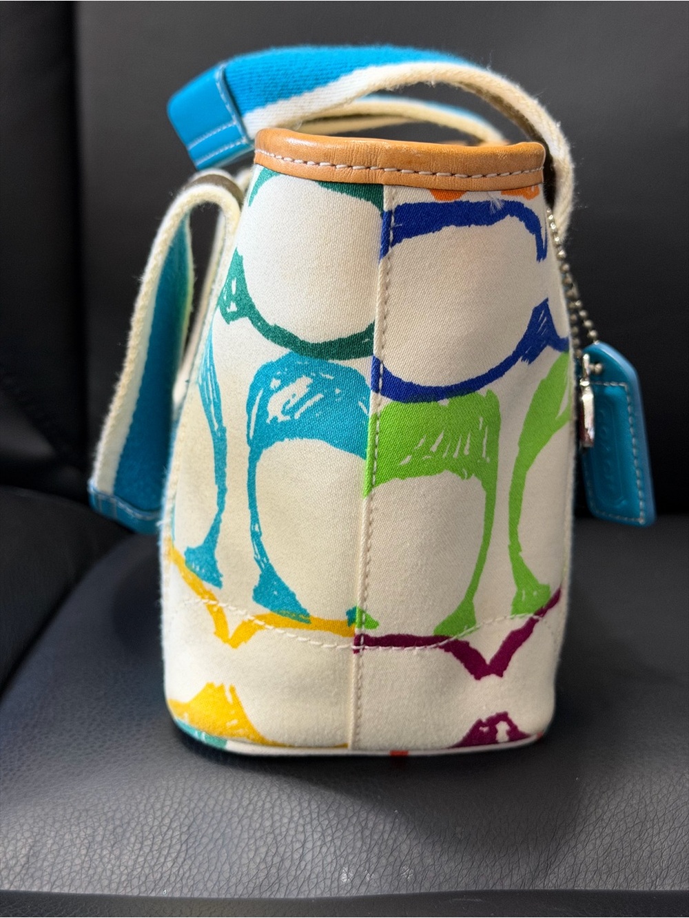Vintage coach Hampton scribble mini tote - Picture 4 of 10